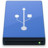 Blue USB Drive Icon